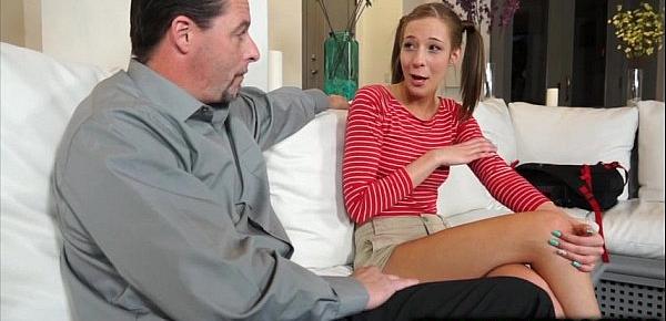  Stepdad only wants the best for little teen Molly Manson